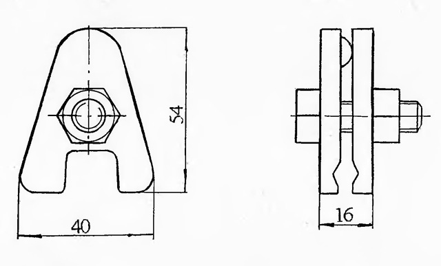 Установочные и габаритные размеры Зажима С3-III