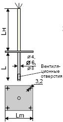 Габаритные и установочные размеры термопреобразователя ТСМ-301 Габаритные и установочные размеры термопреобразователя ТСМ-301